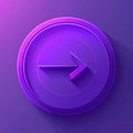 Glowing Purple Neon Right Arrow Button Icon Royalty Free Stock Photo