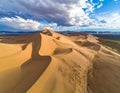 The Gobi Dune Desert as viewed from the air Royalty Free Stock Photo