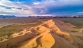 The Gobi Dune Desert as viewed from the air Royalty Free Stock Photo