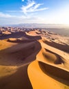 The Gobi Dune Desert as viewed from the air Royalty Free Stock Photo
