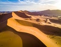 The Gobi Dune Desert as viewed from the air Royalty Free Stock Photo