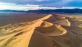 The Gobi Dune Desert as viewed from the air Royalty Free Stock Photo