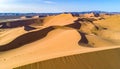 The Gobi Dune Desert as viewed from the air Royalty Free Stock Photo