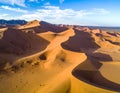The Gobi Dune Desert as viewed from the air Royalty Free Stock Photo