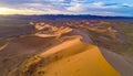 The Gobi Dune Desert as viewed from the air Royalty Free Stock Photo