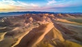 The Gobi Dune Desert as viewed from the air Royalty Free Stock Photo