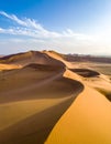 The Gobi Dune Desert as viewed from the air Royalty Free Stock Photo