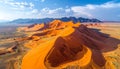 The Gobi Dune Desert as viewed from the air Royalty Free Stock Photo