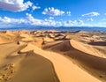The Gobi Dune Desert as viewed from the air Royalty Free Stock Photo