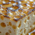 Macro Texture of Homemade Caramel Custard Flan Royalty Free Stock Photo