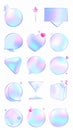 3D glass symbol. Transparent shapes with refraction and hologram effects. Glass Royalty Free Stock Photo