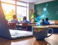 AI helps in online learning, digital education and the virtual classroom by personali Royalty Free Stock Photo