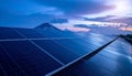 Solar Cell or Solar Panel Modern energy revolution, alternative power source Royalty Free Stock Photo