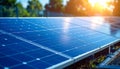 Solar Cell or Solar Panel Modern energy revolution, alternative power source Royalty Free Stock Photo