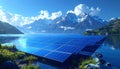 Solar Cell or Solar Panel Modern energy revolution, alternative power source Royalty Free Stock Photo