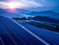 Solar Cell or Solar Panel Modern energy revolution, alternative power source Royalty Free Stock Photo