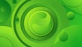 Abstract green circle background trend. Composition of liquid shapes. vector design Royalty Free Stock Photo