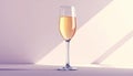 Elegant Glass of Champagne on a Pastel Background Royalty Free Stock Photo