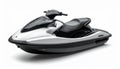 Dynamic angled jet ski on pure white studio background Royalty Free Stock Photo