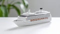 Detailed deck cruise model, clean white travel concept shot Royalty Free Stock Photo