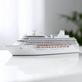 Detailed deck cruise model, clean white travel concept shot Royalty Free Stock Photo