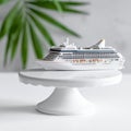 Detailed deck cruise model, clean white travel concept shot Royalty Free Stock Photo