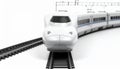 Modern Japanese bullet train miniature, sleek studio shot Royalty Free Stock Photo