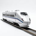 Modern Japanese bullet train miniature, sleek studio shot Royalty Free Stock Photo