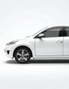 Minimal studio shot of small city car with soft diffused light Royalty Free Stock Photo