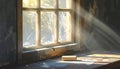Sunlight Through Old Window Royalty Free Stock Photo