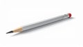 Simple Gray Pencil on White Background Royalty Free Stock Photo