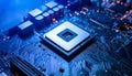 AI Co-Processor with LLM Technology, Big Data, Machine Learning, Creative AI for Business Royalty Free Stock Photo