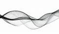 Wave abstract pattern. Flow of black curved dotted line vector illustration isolated Royalty Free Stock Photo