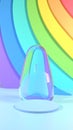 Abstract rainbow pastel shape. 3d illustration, 3d rendering Royalty Free Stock Photo