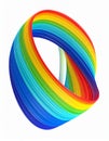 Abstract rainbow pastel shape. 3d illustration, 3d rendering Royalty Free Stock Photo