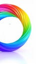 Abstract rainbow pastel shape. 3d illustration, 3d rendering Royalty Free Stock Photo