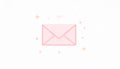 Cute Pink Love Letter Envelope Icon with Sparkles Royalty Free Stock Photo