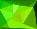Retro style triangle illustration. vivid lime green, pale green and very dark green Royalty Free Stock Photo
