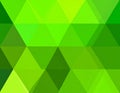 Retro style triangle illustration. vivid lime green, pale green and very dark green Royalty Free Stock Photo