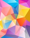 Triangle low poly background design, multicolored triangles. Vector illustration Royalty Free Stock Photo