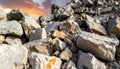 Background of rough rubbles Royalty Free Stock Photo