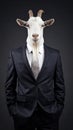 The Goat Who Wears A Suit Royalty Free Stock Photo