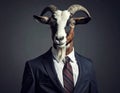 The Goat Who Wears A Suit Royalty Free Stock Photo