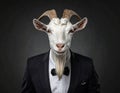 The Goat Who Wears A Suit Royalty Free Stock Photo
