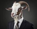 The Goat Who Wears A Suit Royalty Free Stock Photo