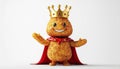 Royal Chicken Nugget King Character Mascot Royalty Free Stock Photo