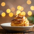 Cozy Holiday Pastry under Soft Reflections Royalty Free Stock Photo