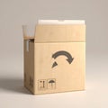 3D Illustration return box packaging, good for illustration or background Royalty Free Stock Photo