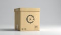3D Illustration return box packaging, good for illustration or background Royalty Free Stock Photo