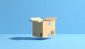 3D Illustration return box packaging, good for illustration or background Royalty Free Stock Photo